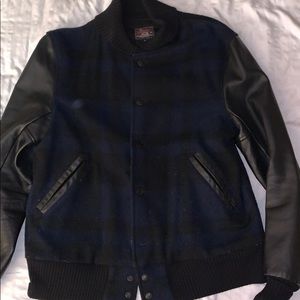 Used Woolrich x Barneys wool/leather varsity